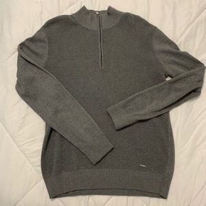 NWT Michael Kors Ash Melange gray 3/4 zip, medium
